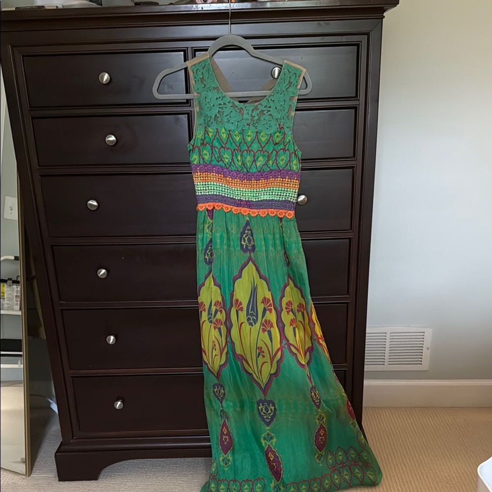 Hemant & Nandita Green Lace Dress